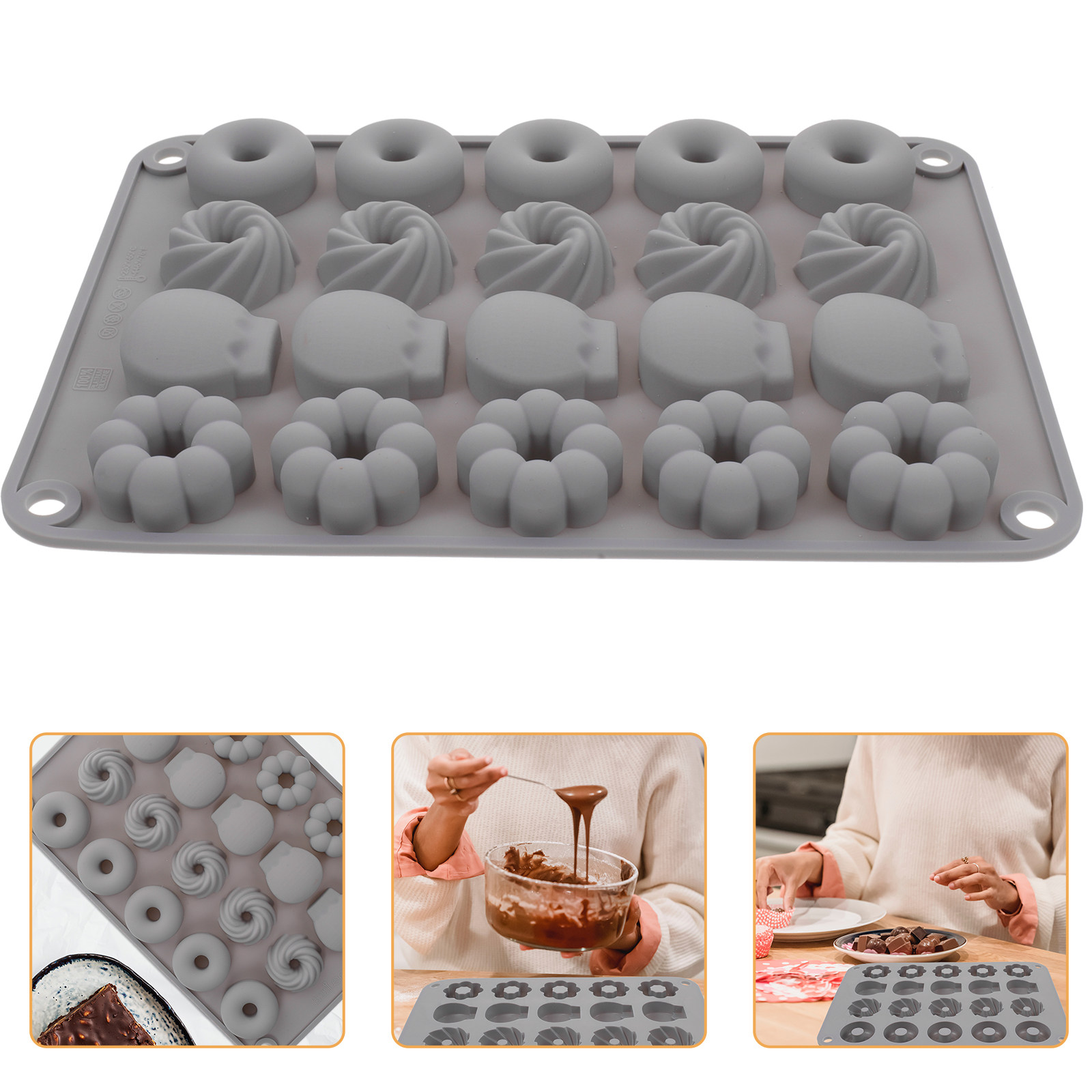 Donut Mold Silicone - Chocolate Donut Mold Silicone Mini Bakery