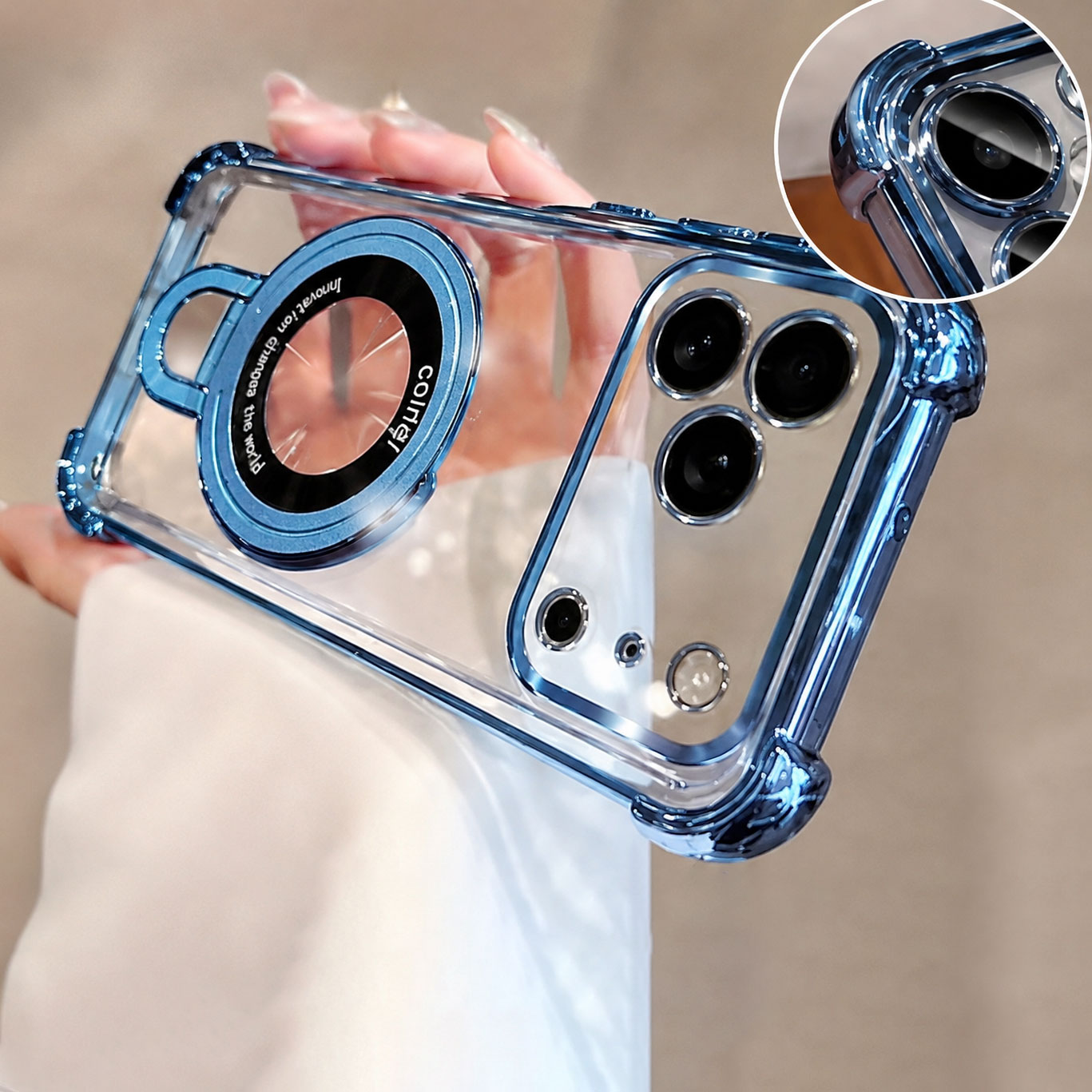 Luxury Clear  Plating Phone Ca - Taco Stand Holder review and price