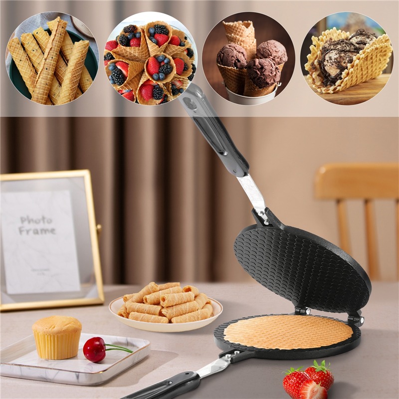22cm Non-Stick Egg Roll Waffle - Waffle Cone Maker review and price