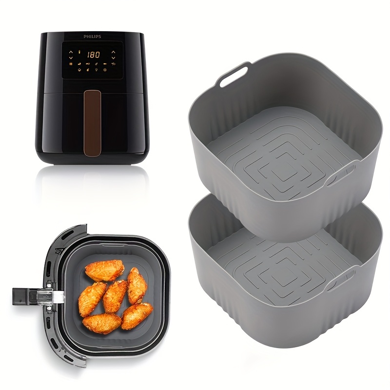 2Pcs Square Air Fryer Silicone - Philips Air Fryer Hd9252 review and price